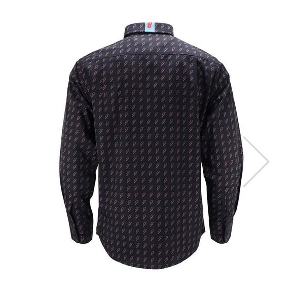Section 119 David Bowie Button-down Shirt All Over Aladdin Sane XL Bolt - Picture 2 of 13